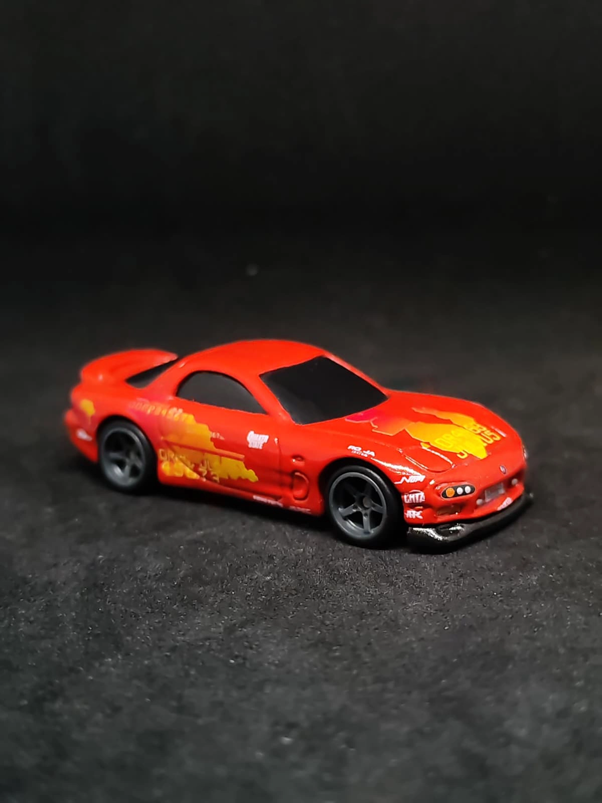 Orange Julius Rx7 1/64 Hotwheels custom decal uygulaması | Unicarts64