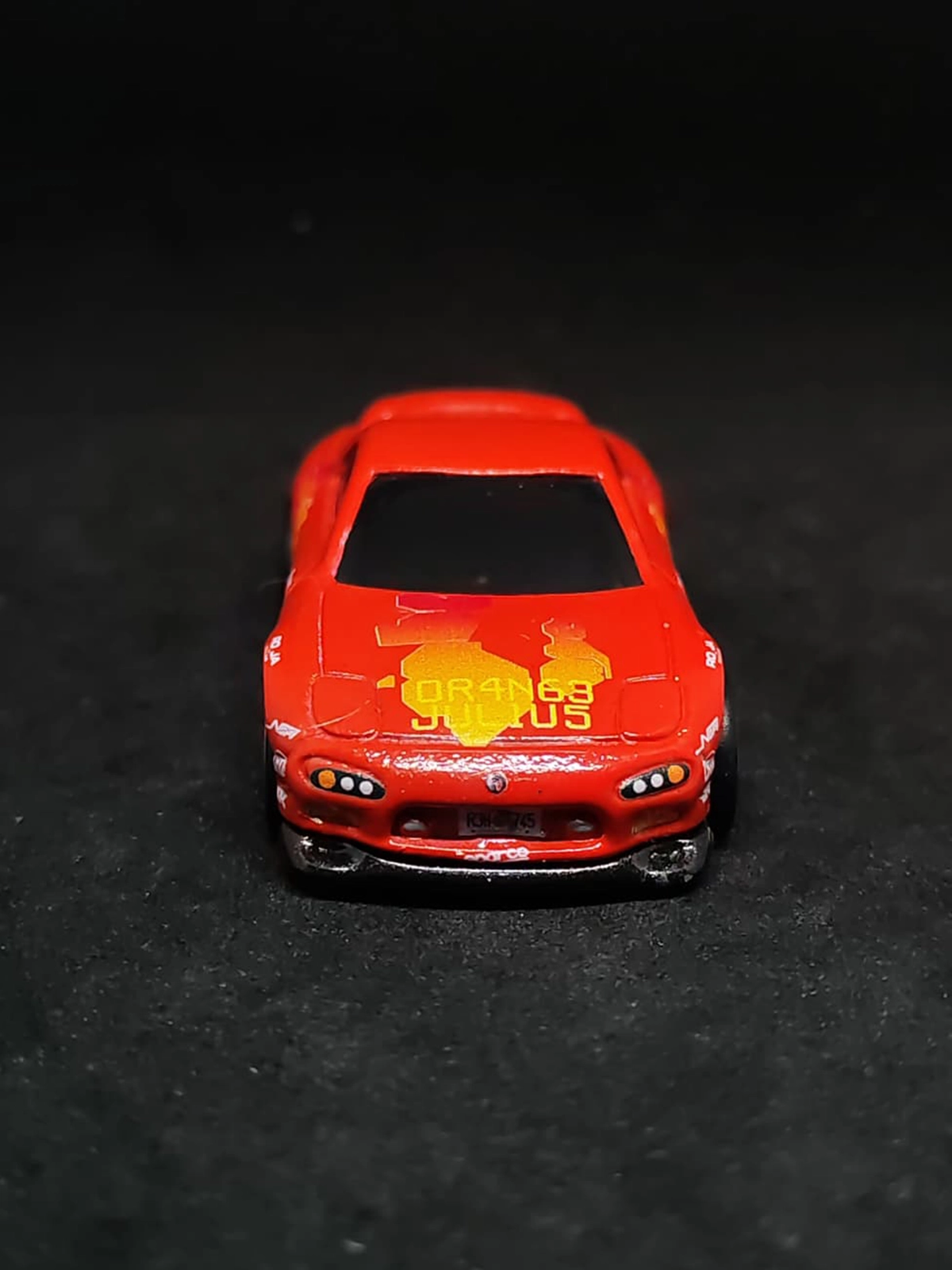 Orange Julius Rx7 1/64 custom decal uygulama görseli 7 | Unicarts64