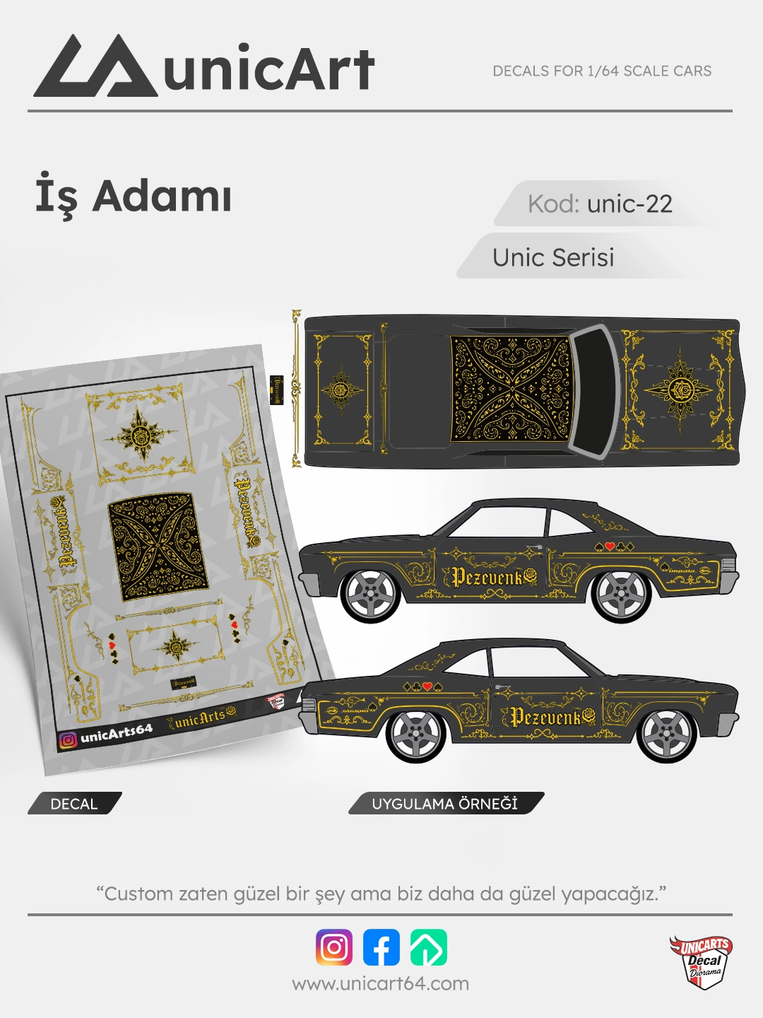 Businessman 1/64 waterslide decals - Unic collection | Unicarts64
