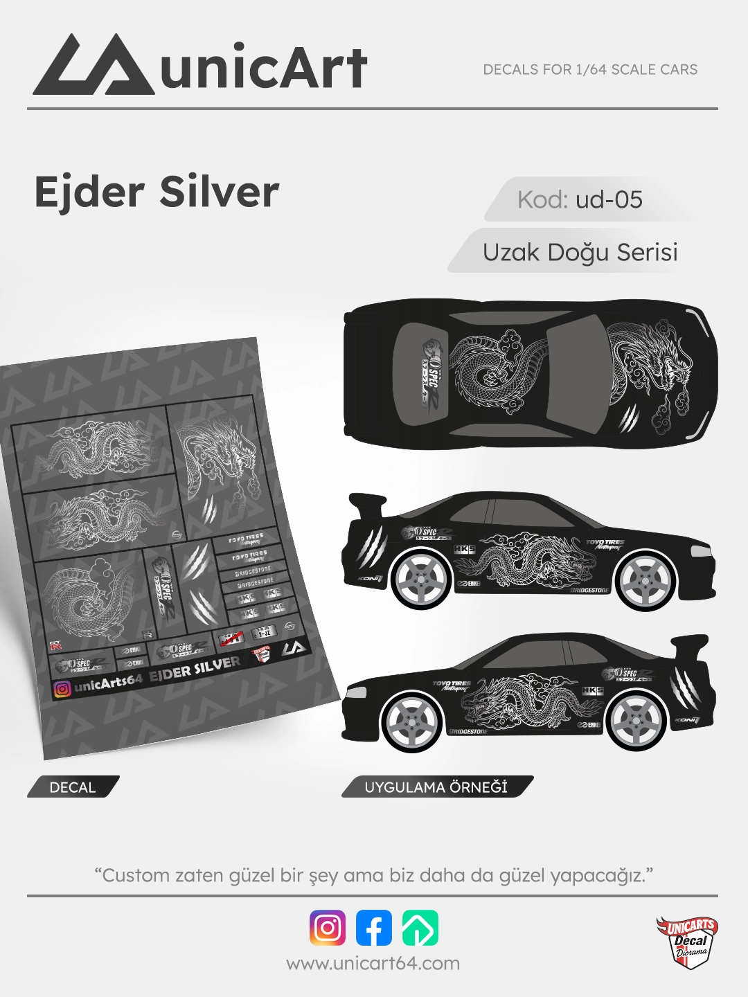 Ejder Silver 1/64 decal - Uzak doğu serisi