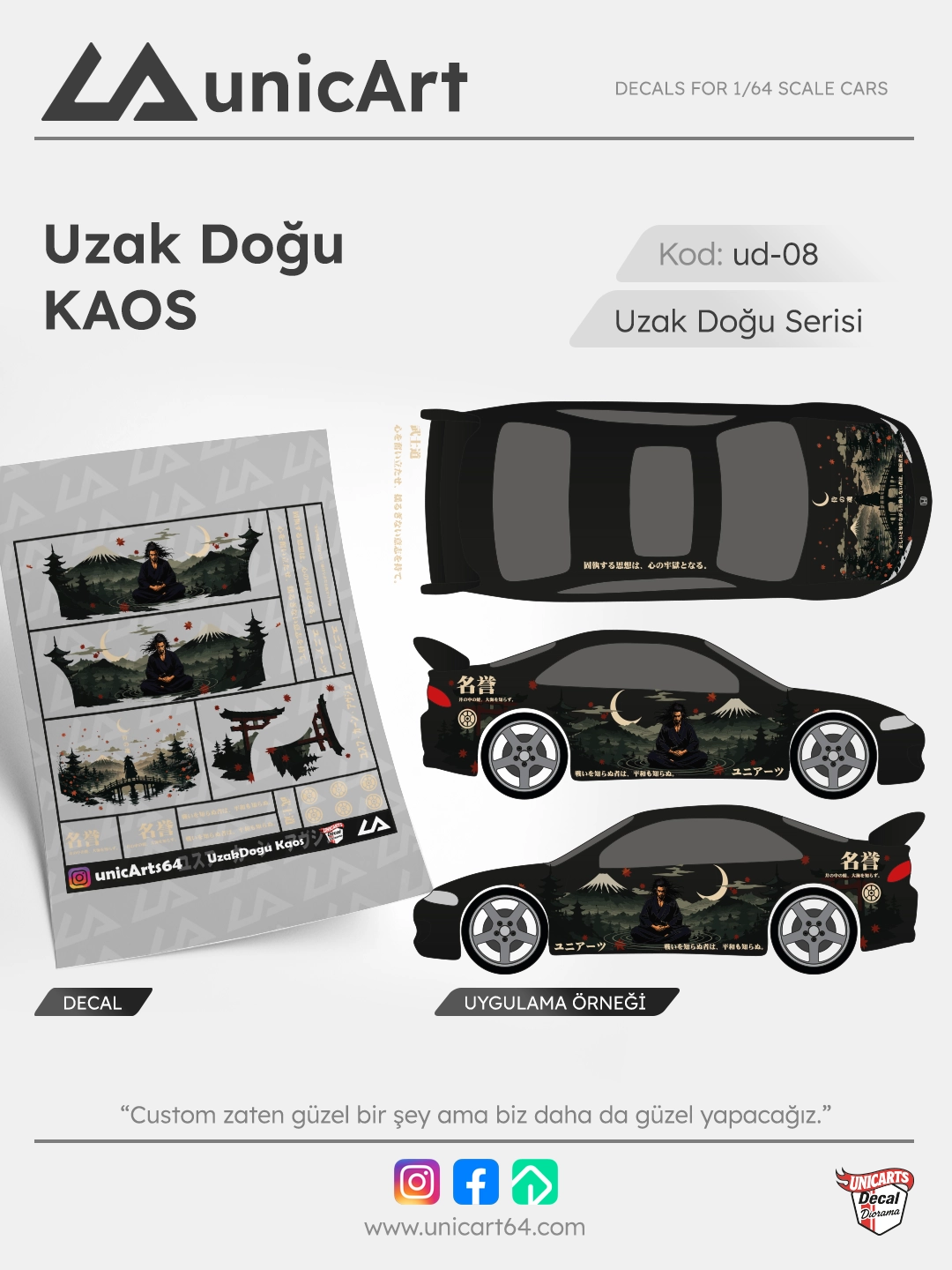 UD KAOS 1/64 su transferli decal - Uzak doğu serisi | Unicarts64